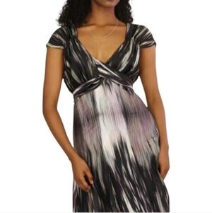 Ted Baker | Black and Purple Striped Dress